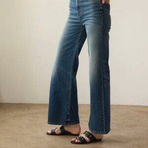 Jamie Haller wide A-leg in worn indigo - size 25